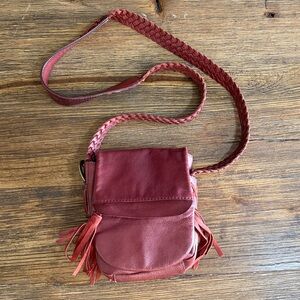 Nordstrom Burgundy Leather Crossbody Bag